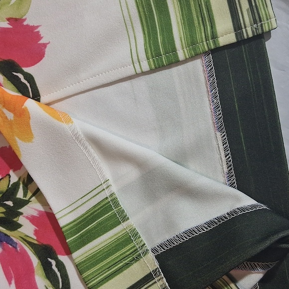 Vibrant Floral Midi Dress in White - Picture 15 of 17